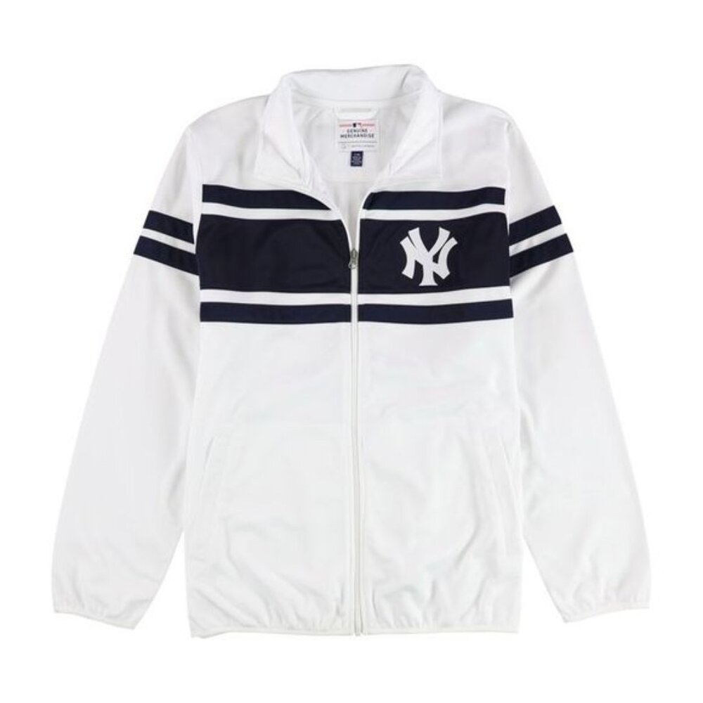 G-III Sports NY Yankees Jacket Zip Up Track White Navy Blue